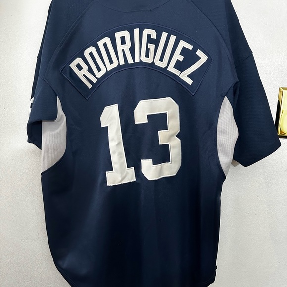 New York Yankess Jersey Medium Vintage Nike NY Yankees #13 Rodriguez - Picture 4 of 5